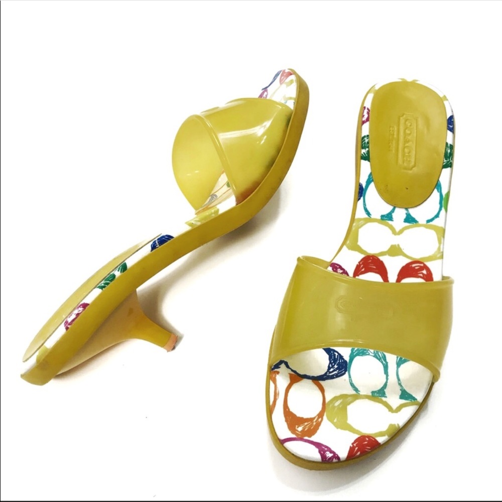 COPY - Coach*”Nichelle” Yellow Signature Jelly Heel 7